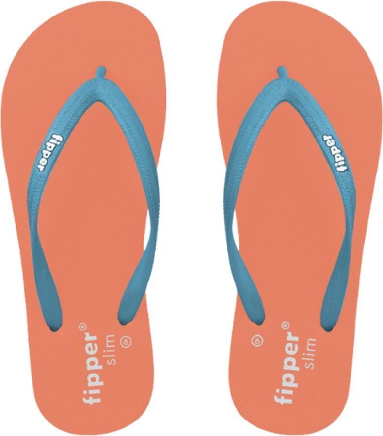 Fipper Slim Peach Blue Sky Teenslippers Dames Natuurrubber