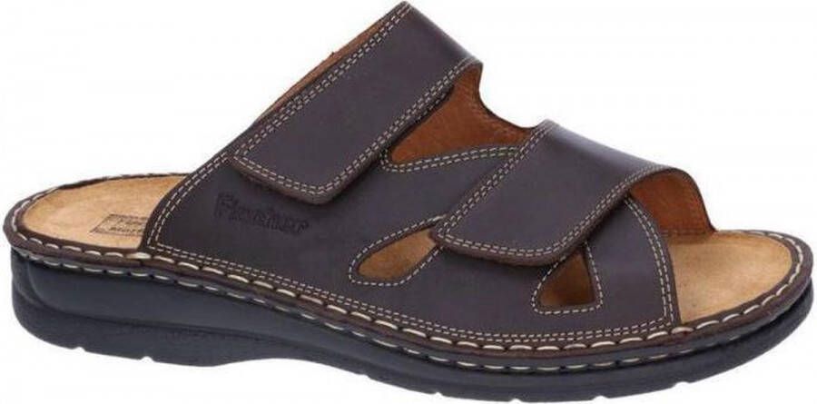Fischer 19751 pantoffel slippers bruin donker