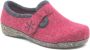 Fischer 205620 325 Bordeaux kleurige dames sloffen met klittenband sluiting - Thumbnail 1