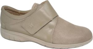 Fischer Dames Schoen Stretch Leer Klitband 18103 Beige