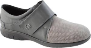 Fischer Dames Schoen Stretch Leer Klitband 18103 Grijs
