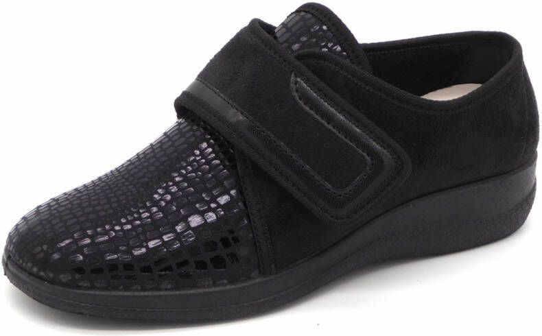 Fischer Dames Stretch Pantoffel 18411-222 Zwart