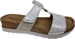 Fischer 556205 804 Slippers Zilver met Print Leer Dames Zilver