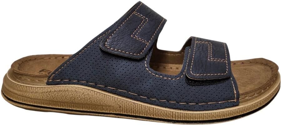 Fischer 556544 511 Slippers Blauw Leer Heren Blauw