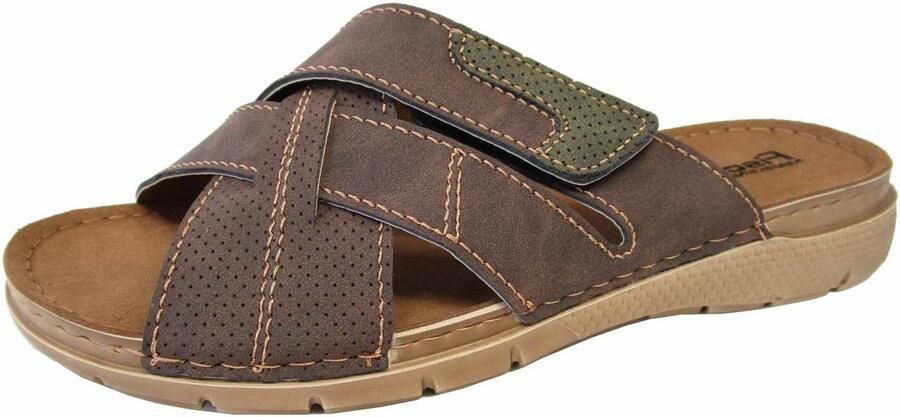 Fischer 566702 705 Slippers Bruin Leer Heren Bruin