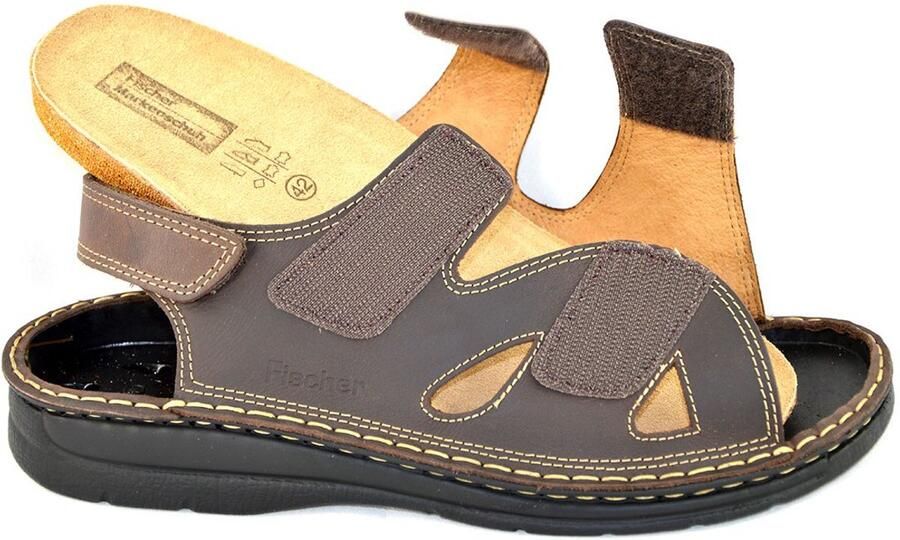 Fischer -Heren bruin donker sandalen - Foto 2