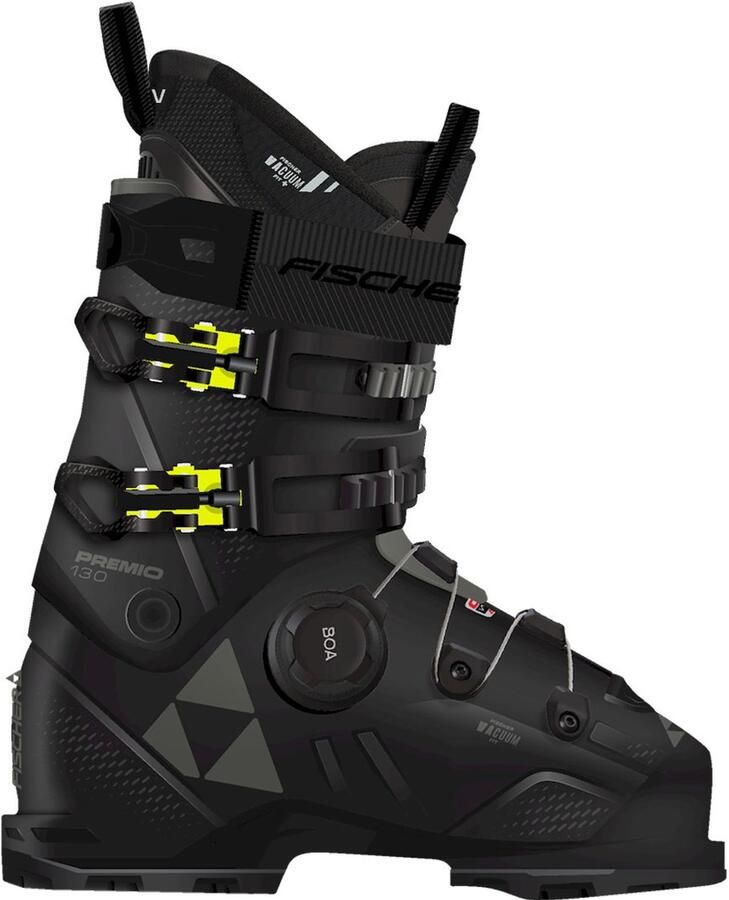 Fischer Premio 130 BOA Black Skischoenen heren Zwart