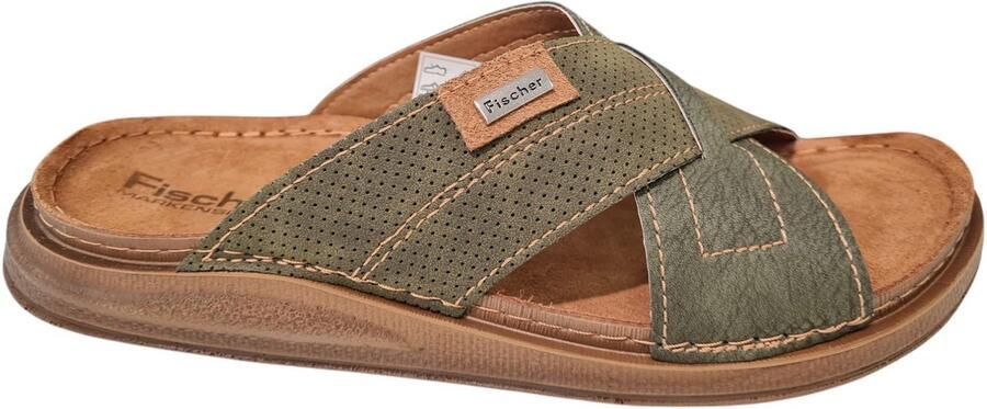 Fischer Slide Heren Slippers Groen