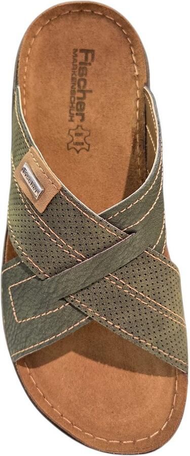 Fischer Slide Heren Slippers Groen