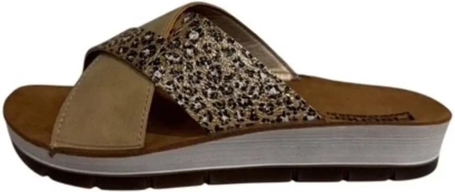 Fischer Slipper Dames Slide Beige Instap - Foto 2