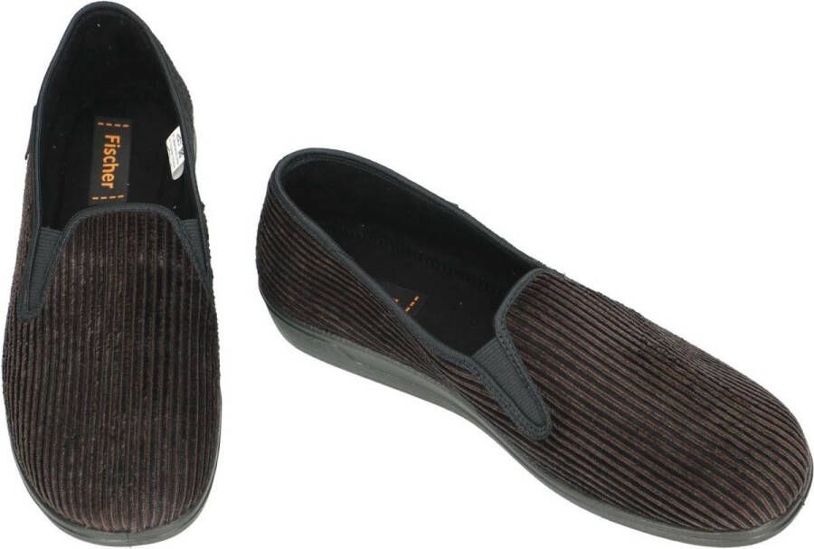 Fischer -Heren bruin donker pantoffels & slippers
