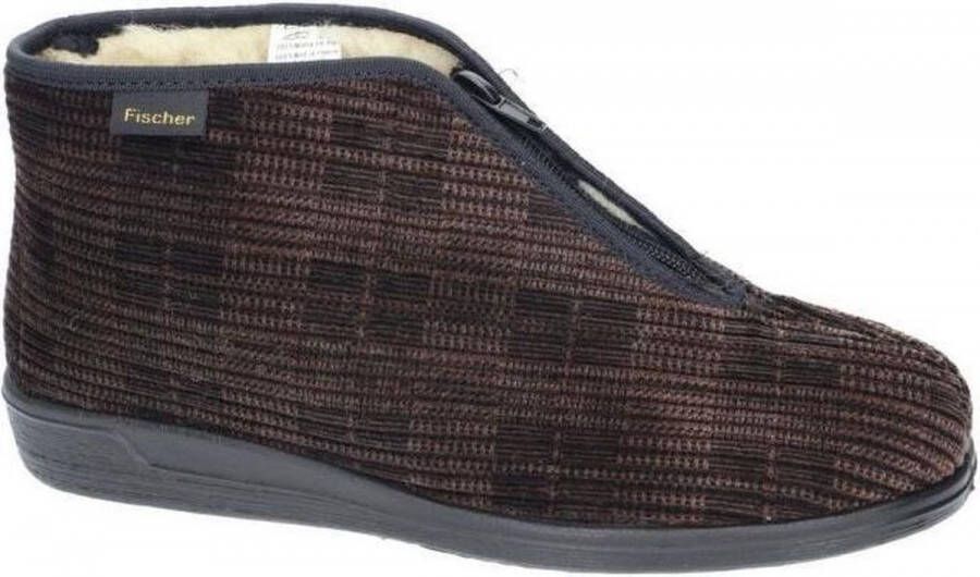 Fischer -Heren bruin pantoffel gesloten
