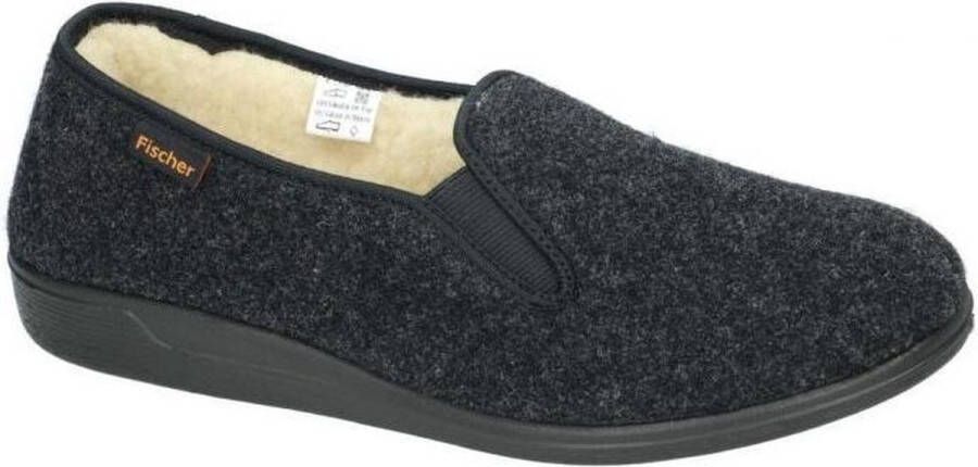 Fischer -Heren grijs donker pantoffels & slippers