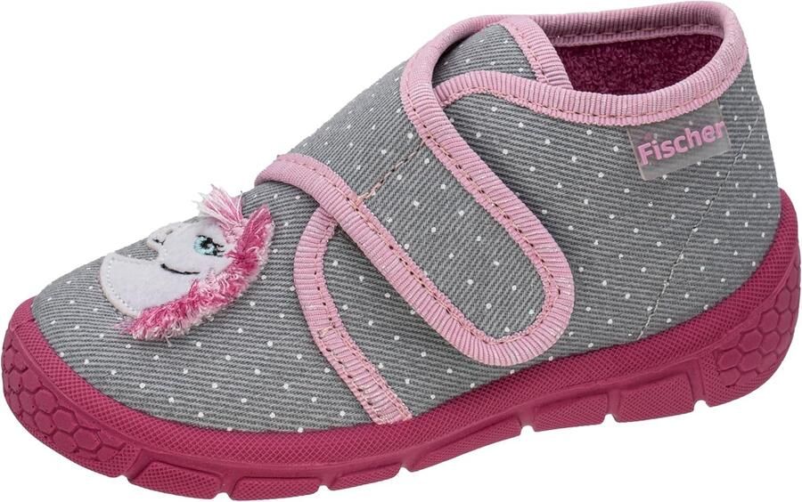 Fischer Markenschuh Fischer Jongens Pantoffels 'Honey' Blauw met Vlam & Nijlpaard
