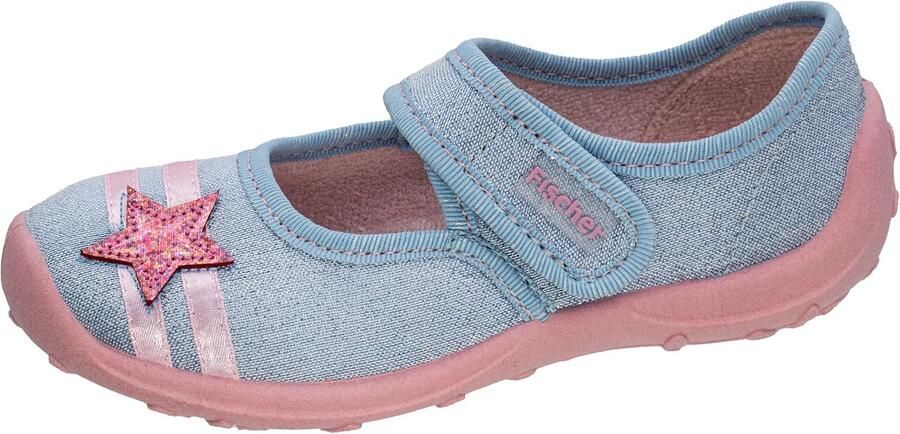 Fischer Markenschuh Fischer Meisjes Ballerina Pantoffels Boogy Blauw met Sterren