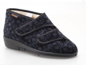 Fischer Markenschuh Verbandschoen 203595 Zwart Blauw Scheerwol Gevoerd