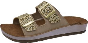 Fischer Slipper Slide Goud Met Gesp Verstelbaar