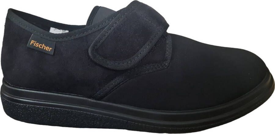 Fischer Unisex Zwarte Pantoffel Met Stretch Diabetisch Zwart - Foto 3