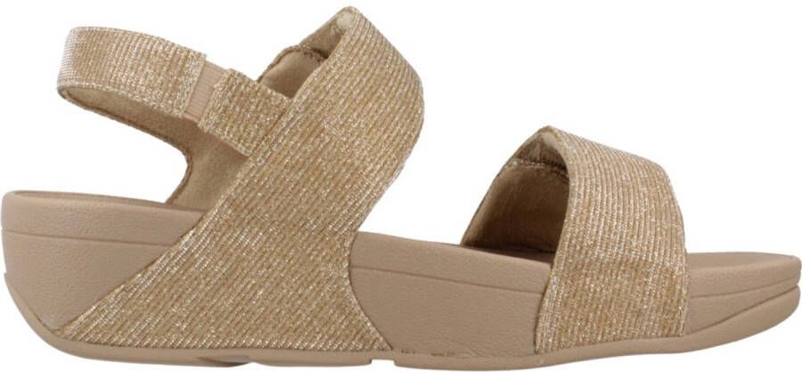 Fit Flop Fitflop Lulu Adjustable Shimmerlux Back-strap Sandalen Beige Vrouw