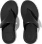 FitFlop F-Mode Go Adjustable Flatform Toe-Post Sandals -Slippers Vrouwen All Zwart - Thumbnail 1