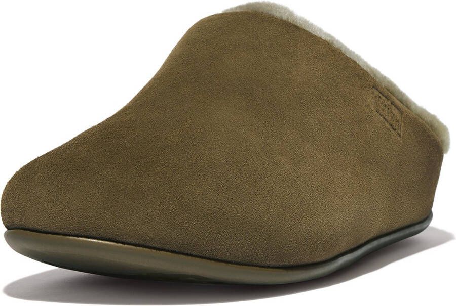 FitFlop Chrissie Shearling Pantoffels GROEN