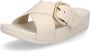 Fitflop Slippers LULU RESIN-BUCKLE LEATHER CROSS SLIDES - Thumbnail 1