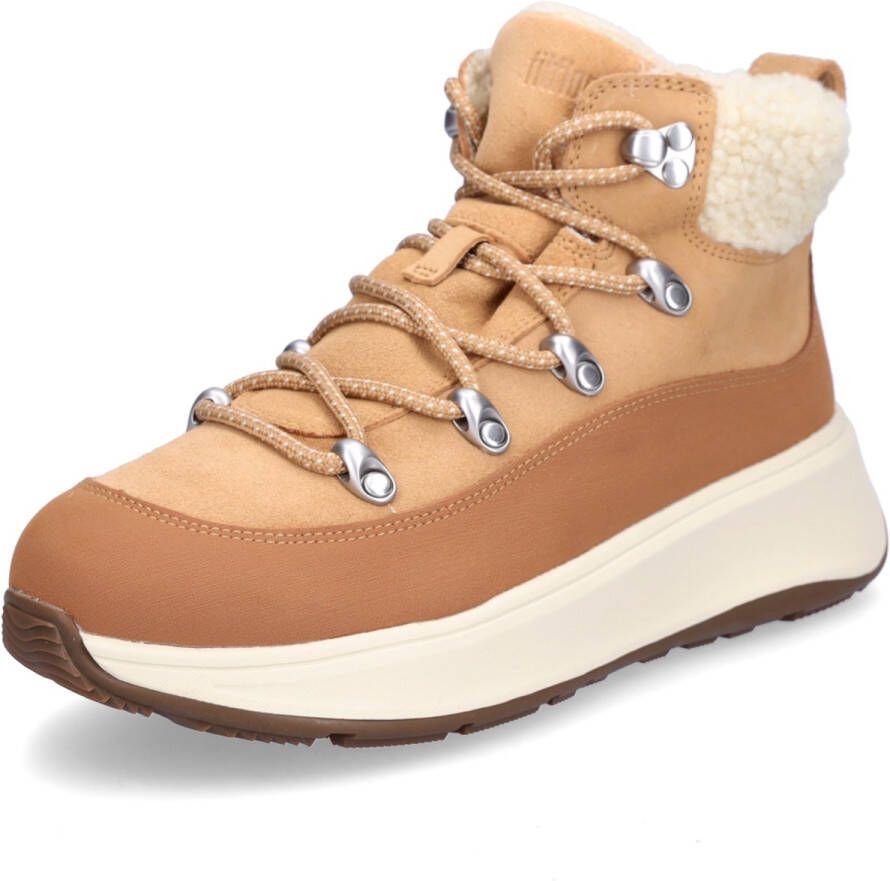 FitFlop dames veterlaars F-MODE TE zandbruin