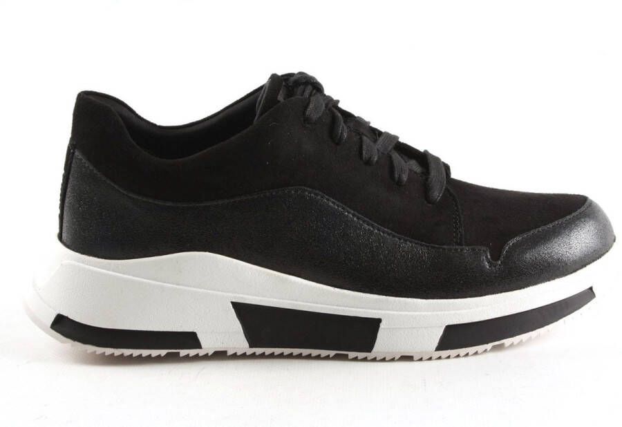 Fitflop™ Dames Veterschoenen Fitflop Freya Black W90-001-060 Zwart