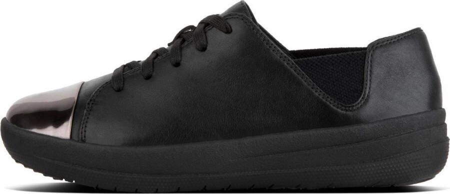 FitFlop F-Sporty Mirror Toe sneakers zwart Leer