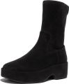 Fitflop Plateaulaarsjes F-LUMA Laarzen Chunky Boot met Stretch-schacht - Zwart