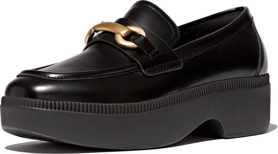Fitflop Loafers Chunky Snaffle Box Loafer instapschoen met mooie siergesp smalle vorm