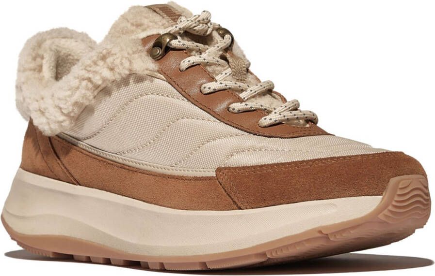 FitFlop F-Mode Flow Shearling-Mix Sneakers BRUIN