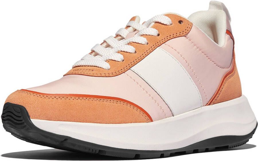 FitFlop F-Mode Flow Sneaker Nylon & Suede Mix ROZE