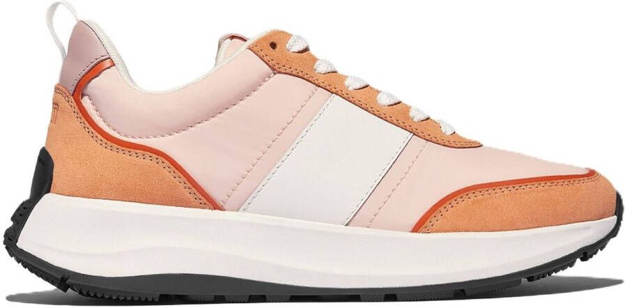 FitFlop F-Mode Flow Sneaker Nylon & Suede Mix ROZE