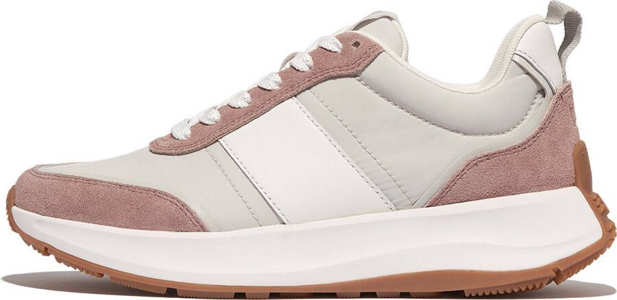 FitFlop F-Mode Flow Sneaker Nylon & Suede Mix ROZE