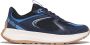 FitFlop F-Mode Flow Suede Mesh Leather Flatform Sneakers BLAUW - Thumbnail 2