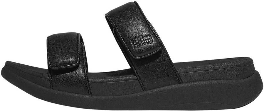 FitFlop F-Mode Go Adjustable Flatform Two-Bar Slides Vrouwen All Zwart