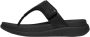 FitFlop F-Mode Go Adjustable Flatform Toe-Post Sandals -Slippers Vrouwen All Zwart - Thumbnail 1