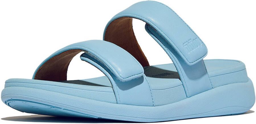 FitFlop F-Mode Go Adjustable Flatform Two-Bar Slides Blauw
