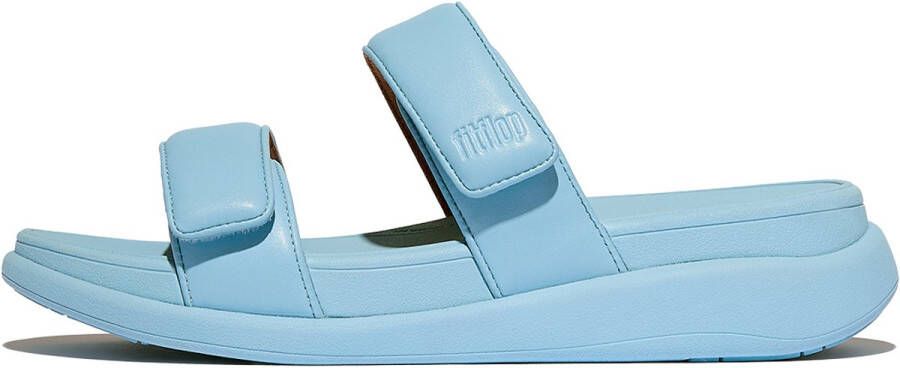 FitFlop F-Mode Go Adjustable Flatform Two-Bar Slides Blauw
