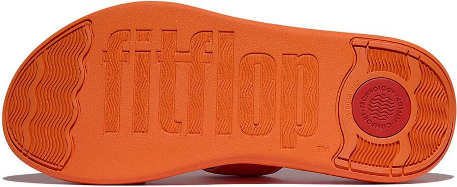 FitFlop F-Mode Go Adjustable Flatform Two-Bar Slides Oranje