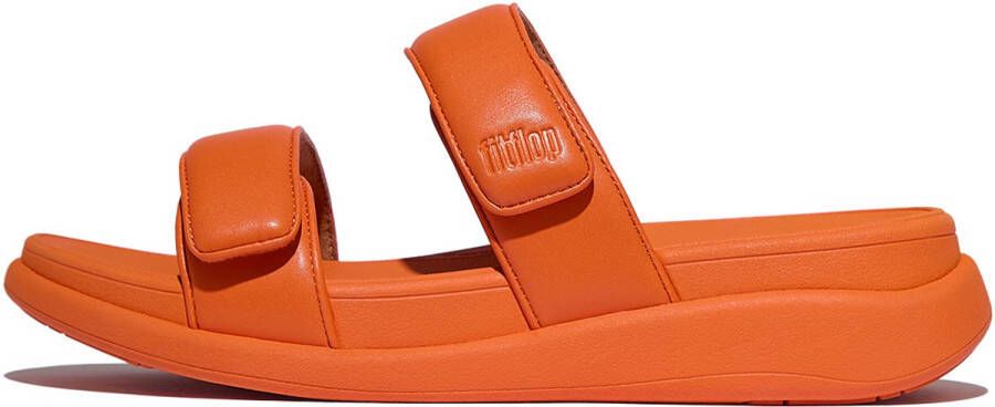 FitFlop F-Mode Go Adjustable Flatform Two-Bar Slides Oranje