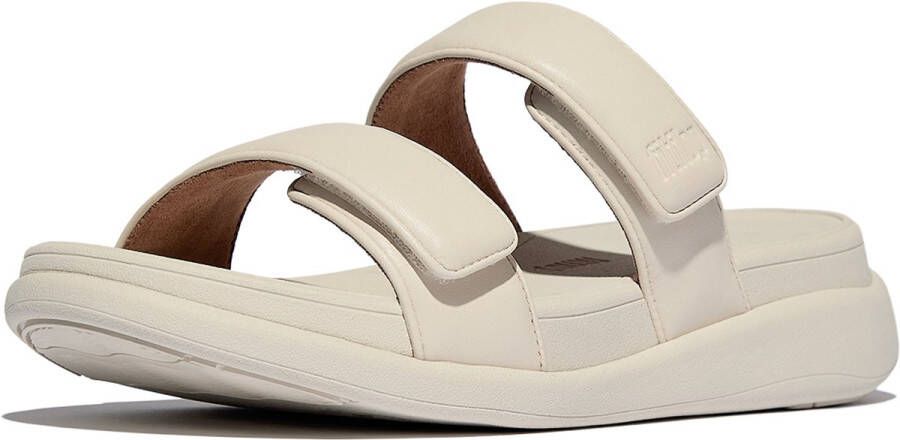 FitFlop F-Mode Go Adjustable Flatform Two-Bar Slides Vrouwen Paris Beige