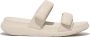 FitFlop F-Mode Go Adjustable Flatform Two-Bar Slides Vrouwen Paris Beige - Thumbnail 1