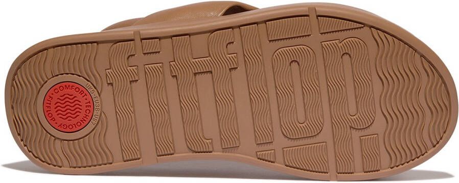 FitFlop F-Mode Knot Soft-Leather Flatform B Strap Sandals BRUIN