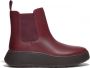 FitFlop F-Mode Leather Flatform Chelsea Boots ROOD - Thumbnail 1