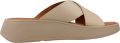 FitFlop Damen Sandalen F-Mode Leather Flatform Cross Slides FW5 Light Tan - Bruin