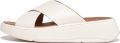 FitFlop F-Mode Leather Flatform Cross Slides BEIGE - Beige