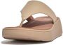 FitFlop F-Mode Leather Flatform Toe-Post Sandals BEIGE - Thumbnail 2