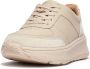 FitFlop F-Mode Leather Suede Flatform Sneakers BEIGE - Thumbnail 1